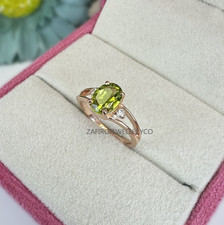 Peridot Ring, Oval Cut Peridot, Prong Ring, Bridesmaid Ring, Gift For Her