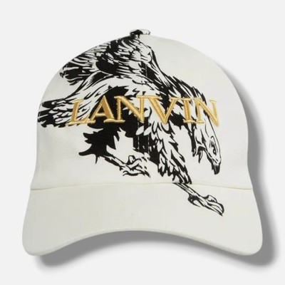 Lanvin x Future Men's White Logo Embroidery Baseball Cap Size M