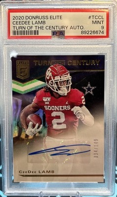 2020 Donruss Elite - Ceedee Lamb Turn Of The Century Auto (PSA 9)