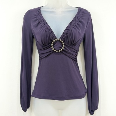VTG Y2K Candies Babydoll Top S Purple Whimsigoth Fairy Grunge Rhinestones Bratz