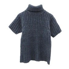 Marc Jacobs Look knit sweater, size 4, blue-gray, short-sleeved, turtleneck.