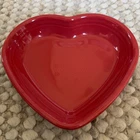 Fiesta Medium Heart Bowl in Scarlet | Fiestaware Red Candy Nut Salad Dish | EUC