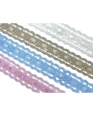 TOMASELLI MERCERIA Passamaneria Pizzo Passanastro Nastro Raso Tramezzo Macramè Alto 4 Cm 6202