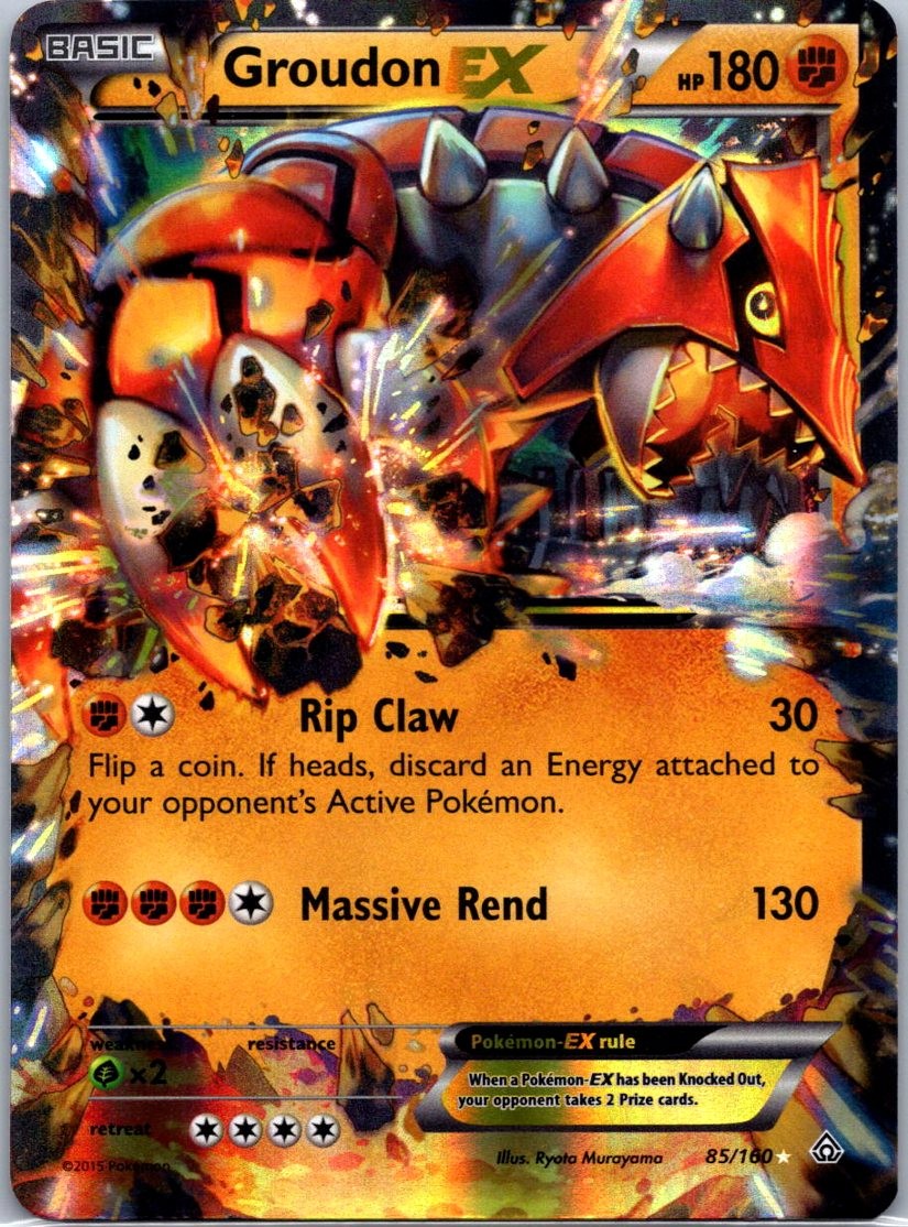 Groudon EX 85/160 Ultra Rare XY - Primal Clash NM