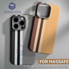 Real Carbon Fiber MagSafe Case for iPhone 15 Pro Max 16 17 Pro Phone Cover
