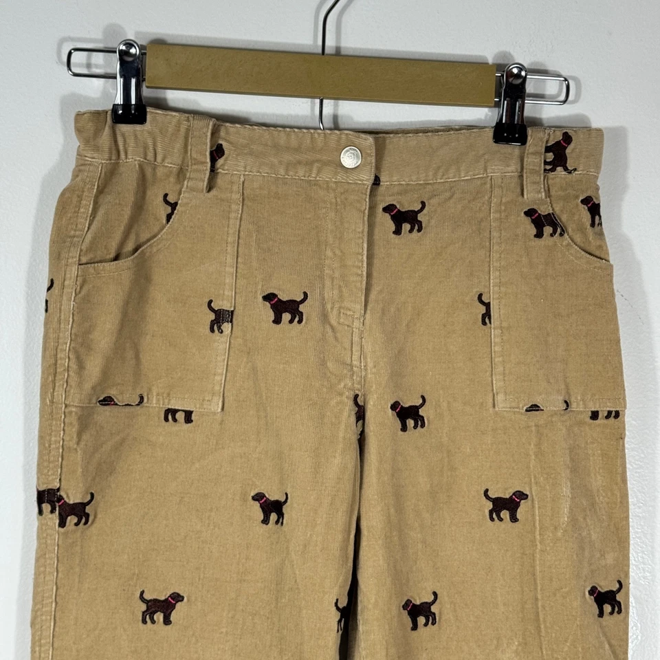 Pantalones de pana Lilly Pulitzer para niñas talla 14 estampado de perro beige informal pierna recta Foto 2 de 4