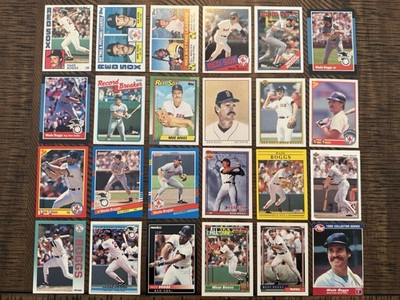 Wade Boggs Baseball Card Lot Topps Bowman Fleer Score Pinnacle Leaf 1980s 1990s