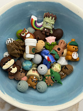 50 Piece Silicone Bead Mix Characters, Shapes Colors Craft Beads for DIY