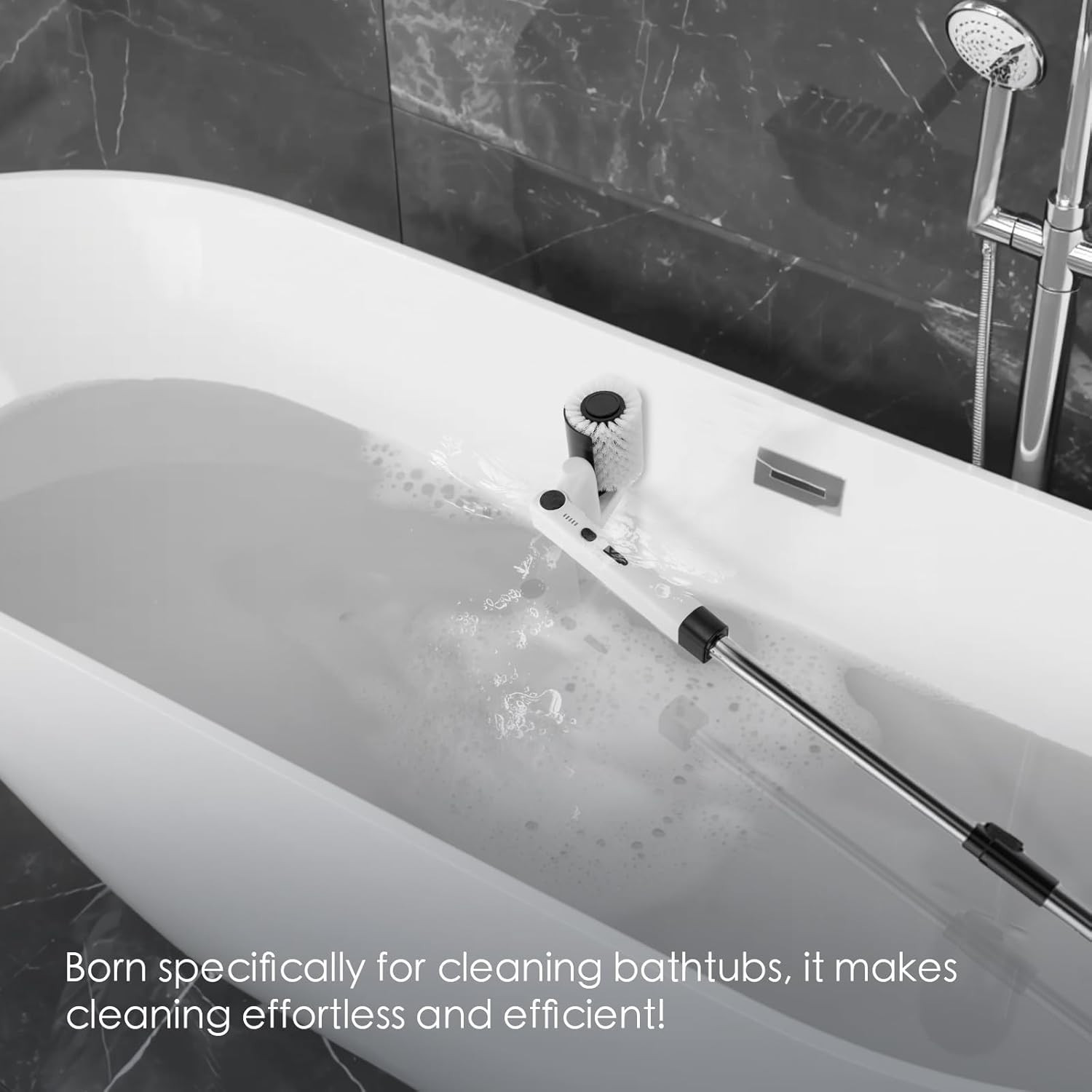 Electric Scrubber Brush,Cordless Power Cleaner,Tile Grout Cleaner,Extend