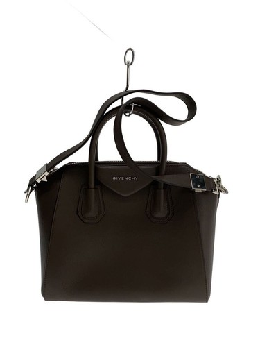 GIVENCHY Shoulder Bag ANTIGONA HEATHER GREY LEATHER Brown Plain BB05117012 Used
