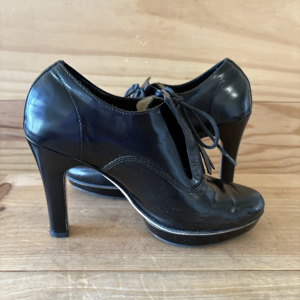 Botines Oxford Repetto para mujer de cuero negro Garbo con cordones talla 35 nuevos sin caja Foto 4 de 4