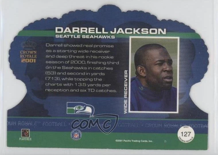 2001 Pacific Crown Royale Premiere Date Missing Serial Number Darrell Jackson - Image 2 of 2