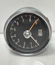 60s Stewart Warner Sidewinder Mechanical Drive Tachometer Corvette 535ah 9k Rpm