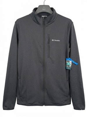 Columbia Essential Hike Grid Fleece Full Zip Jacket Mens SZ M Gray Omni-Wick NWT