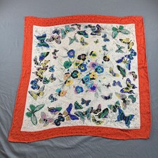 Vintage Scarf Made in Japan Butterfly Design 100 Silk
