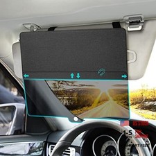 Sun Visor Extender for Car, Sun Blocker with PC Sunshade Lens, Magnetic Black