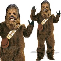 Boys Licensed Chewbacca Costume Deluxe Official Star Wars Fancy Dress Rubies Boys Licensed Chewbacca Costume Deluxe Official Star Wars Fancy Dress Rubies