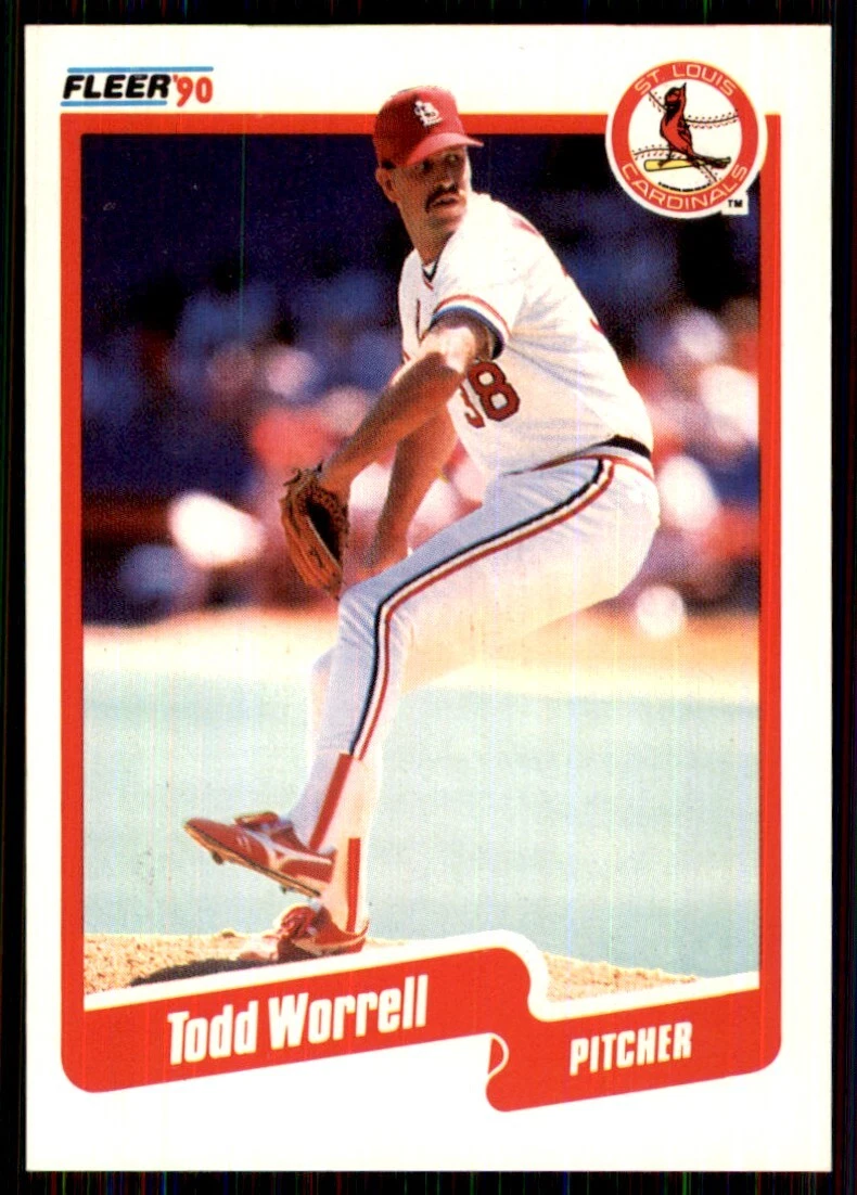 1990 Fleer Printed in Canada Todd Worrell St. Louis Cardinals #264