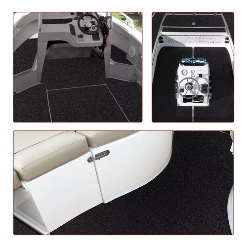 Black Non-woven Fabric Car Carpet Automotive Floor Interior carpets Universal US - Picture 4 of 16