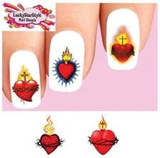 Waterslide Nail Decals Set of 20 - Sacred Heart Assorted