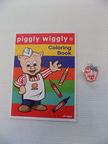Piggly Wiggly Coloring Book and Keychain 36 Pages Promo Items NOS HTF ...