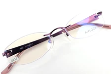 AIRLOCK SHATTERED 201 505 Plum Purple Mosaic 50-18-135 Rimless Frames O213