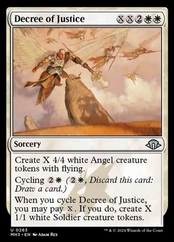 x4 Decree of Justice - Foil U MTG Modern Horizons 3 M/NM, English
