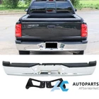 Rear Bumper Steel Bumper for 2005-2010 Dodge Dakota / 2011 Ram Dakota Chrome