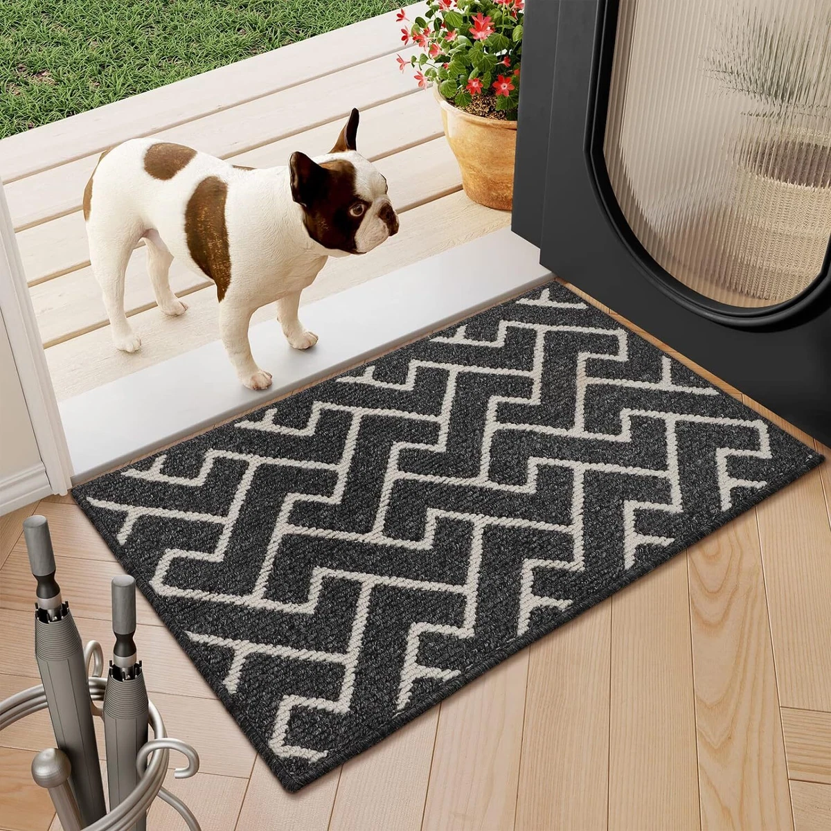 hicorfe Indoor Doormat,Front Back Door Mat Rubber Backing 20”x31.5