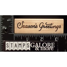JRL RUBBER STAMPS SEASONS GREETINGS CHRISTMAS SAYING WISHES T24