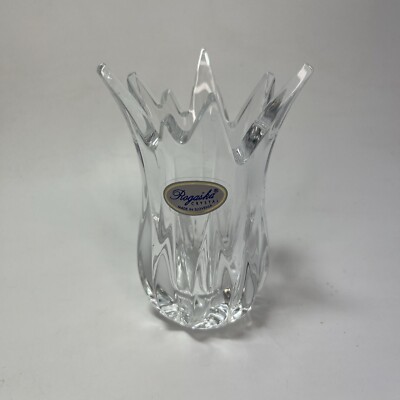 ROGASKA Lotus Design Bleikristall Vase 9,5 cm Made in Slovenia