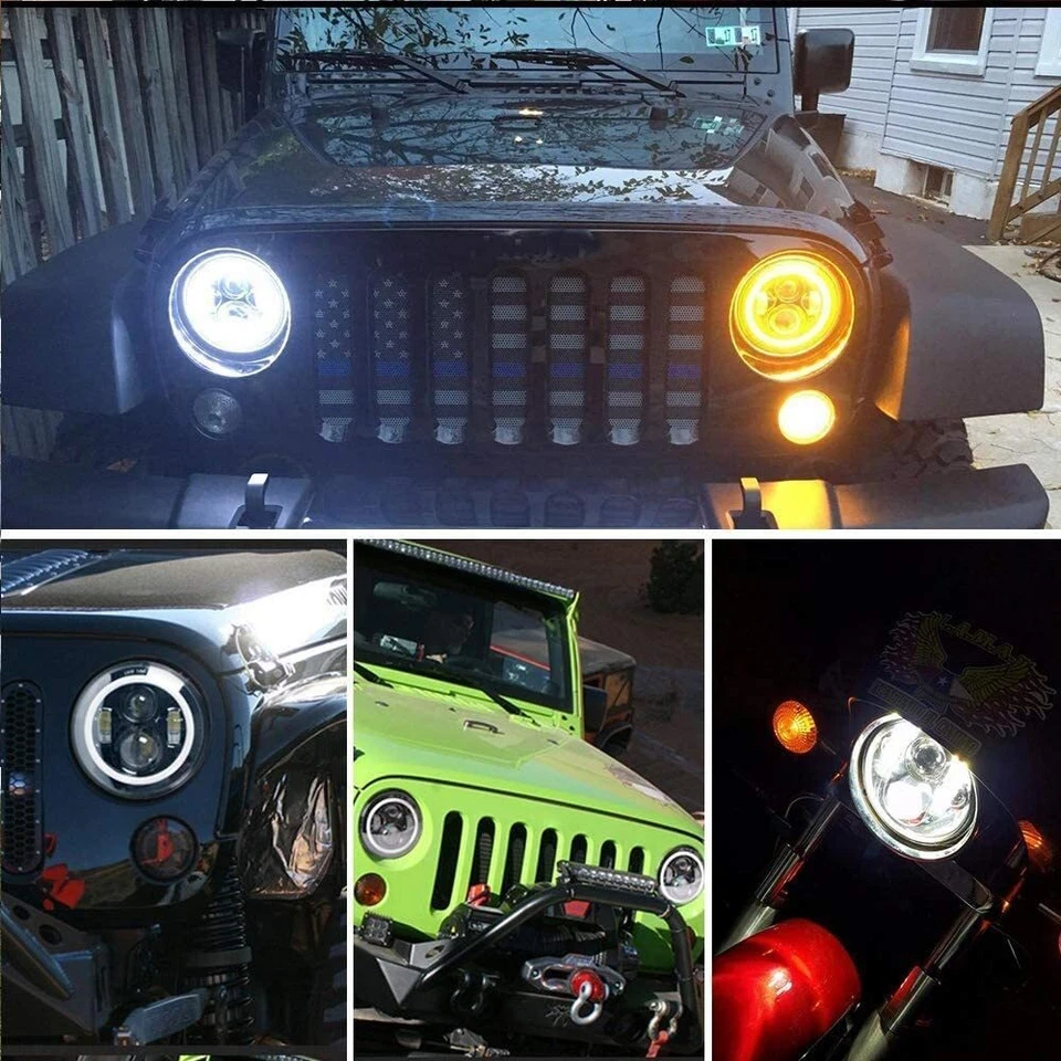 Faros LED proyectores redondos de haz alto/bajo de 7" para camión Freightliner FL112 2 PIEZAS Foto 4 de 4