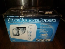 Franklin Chef Rotisserie and BBQ Oven White FHR6818 NEVER USED 