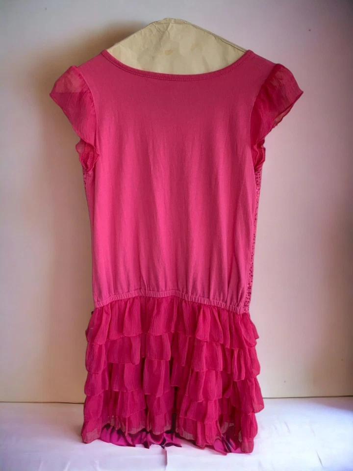 Vestido tutú rosa The Childrens Place niñas manga acampanada volantes falda 14 Foto 3 de 4