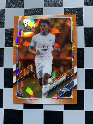 2020-21 Topps Chrome UCL Sapphire RC Marley Ake Orange /50 Olympique Marseille