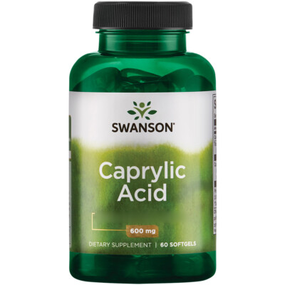 Swanson, Caprylic Acid, 600mg, 60 Weichkapseln - Blitzversand