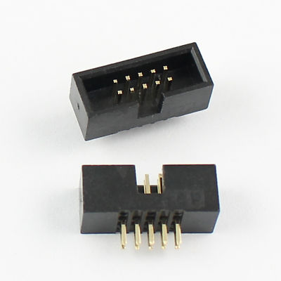 50Pcs 1.27mm 2x5 Pin 10 Pin DIP Male Shrouded PCB Box Header IDC Connector