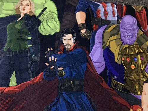 Marvel Avengers Cotton Fabric 9”x44” - Picture 2 of 3