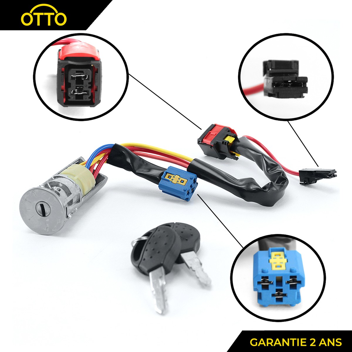 Broche électrique D'alimentation Pour Antivol Neiman (direction) - Compatible Peugeot 206, Xsara Picasso, 406 - Neuf