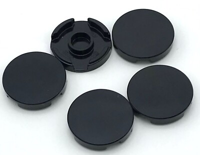 Lego 5 New Black Tiles Round 2 x 2 with Bottom Stud Holder Flat Smooth Pieces