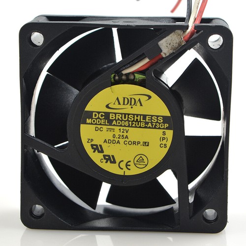 ADDA 6025 6cm AD0612UB-A73GP 12V 0.25A 3-pin double ball CPU inverter fan - Afbeelding 1 van 7