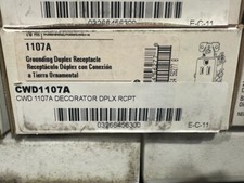 Box of 8 Eagle 1107A 15A 125V Decora Grounding Duplex Receptacles Almond L54