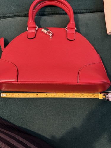Atmosphere Elegant Red Women’s Handbag with Semi-Circular Design - Picture 7 of 8
