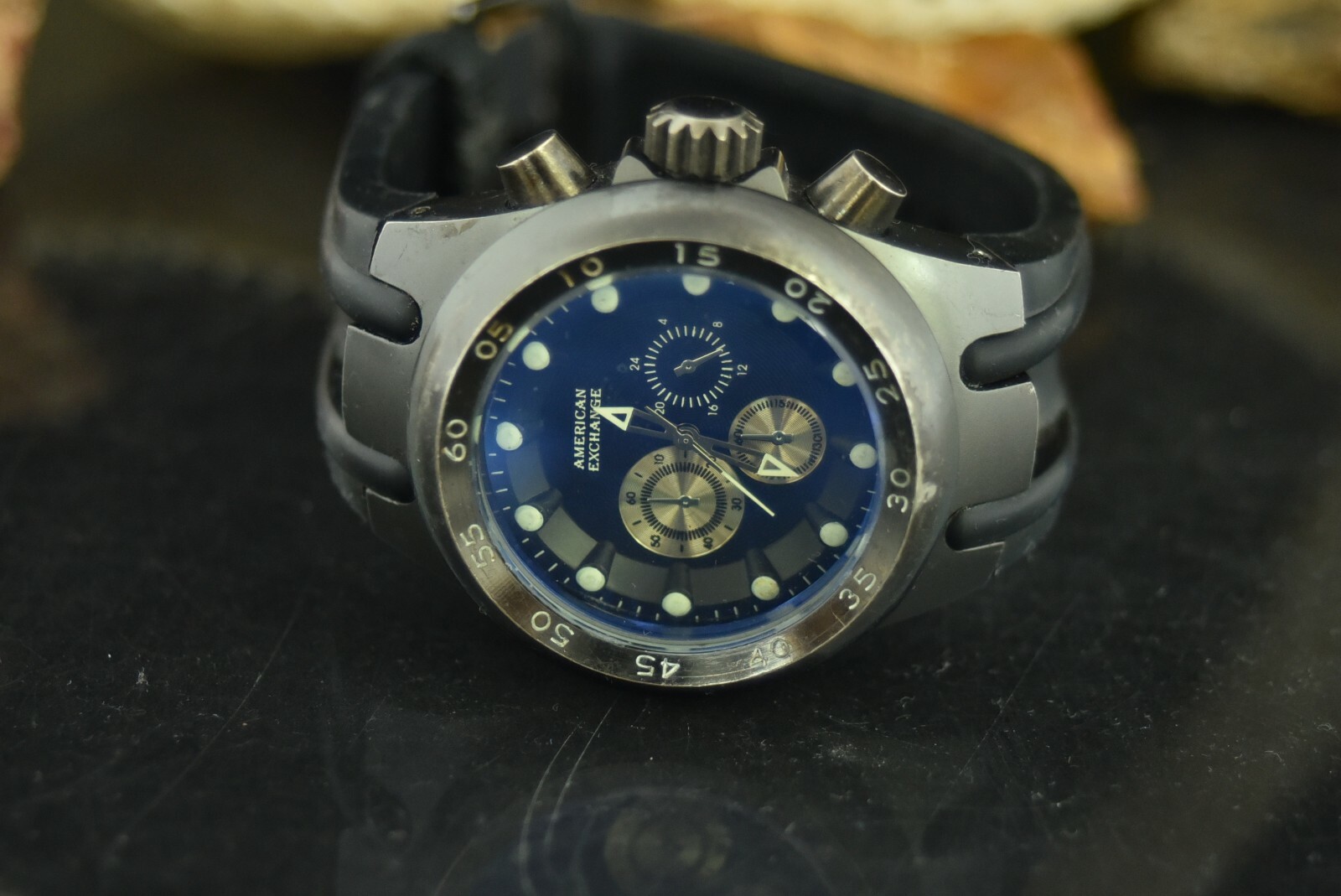 AMERICAN EXCHANGE CHRONOGRAPH MEN WATCH WITH SILICONE BAND eBay