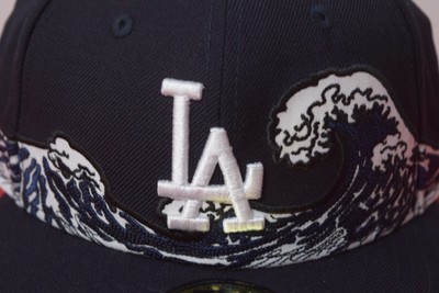 MLB New Era LA Dodgers Wave Fitted Hat 59Fifty ULTRA RARE not The 