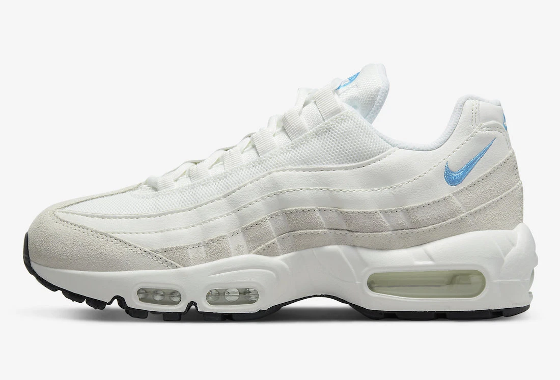 Women s Nike Air Max 95 Summit White University Blue Red DJ9981 100 Retro
