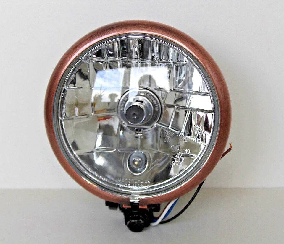 Scheinwerfer Bates Style schwarz Ø 5 3/4" Aufnahme unten E-Gepr. Klarglas H4 - Bild 2 von 4