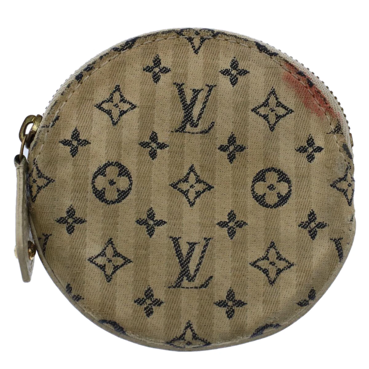 LOUIS VUITTON Mini Lin Croisette Porte Monnaie Round Blue M95498