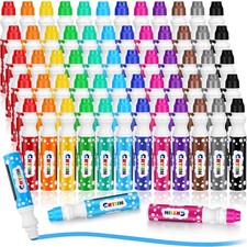 60 Pack Bingo Daubers Bulk 1.35oz Mini Bingo Markers Mixed Colors Dot Marker ...