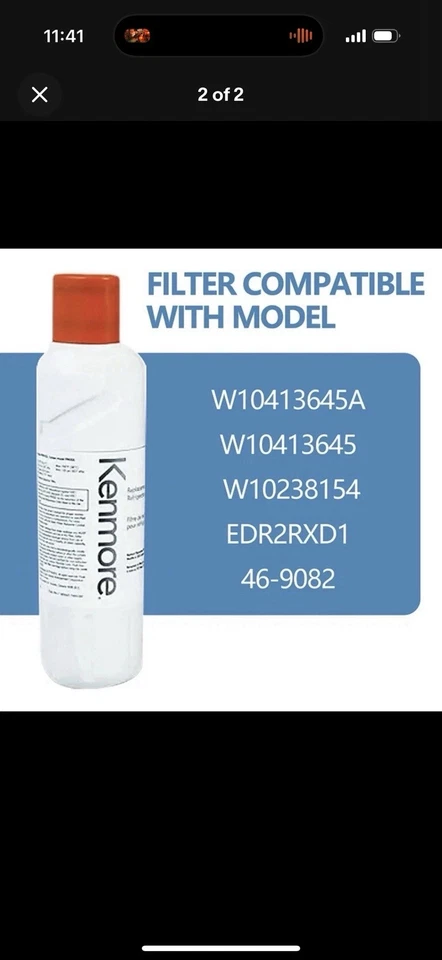 6 PACK Kenmore 9082 Replacement Refrigerator Filter - Image 2 of 2
